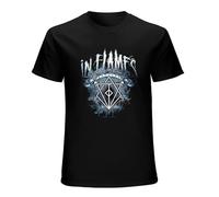 Dkigfc in Flames The Battles Crest T-Shirt Graphic Mens Basic Black Unisex Cotton Casual Tee L