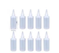 DKJAHSEK 2/5/10 pezzi 30/60/100/120ML bottiglia da spremere for salsa contenitore in plastica riutilizzabile con tappo for for colla cucina(10pcs of 100ML)