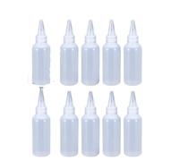 DKJAHSEK 2/5/10 pezzi 30/60/100/120ML bottiglia da spremere for salsa contenitore in plastica riutilizzabile con tappo for for colla cucina(10pcs of 120ML)