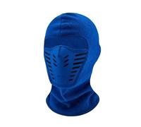 DKJAHSEK 2 pezzi maschera da motociclista collo termico maschere a pieno facciale mantieni caldo passamontagna equitazione sci invernale visiera antivento(Blue)