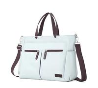 DKJAHSEK Borsa Computer Borsa da lavoro casual in nylon da donna, for uso quotidiano, tasca principale leggera, monospalla(Blue)