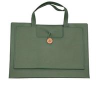 DKJAHSEK Borsa Computer Borsa sottile in PU for laptop da lavoro for MacBook da 13-16", impermeabile, con multitasche e design leggero.(Lightweight Green,15.6-inch)