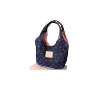 DKJAHSEK Borsa Jeans Donna Borsa a secchiello in denim con fiocco dolce, borsa a mano in denim con fiocco, borsa da polso carina for il tempo libero(Dark Blue)