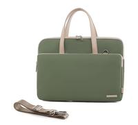 DKJAHSEK Borsa Porta Pc Borsa a tracolla for laptop da 13, 14 e 15,6 pollici, custodia protettiva for il trasporto, borsa a tracolla(Green,For 13-14 inch)