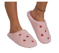 DKJAHSEK Calde e comode pantofole da donna for la casa, fondo piatto, scarpe for l'amore, for interni in inverno, soggiorno, testa legata per uso interno ed esterno(Pink,36-37)