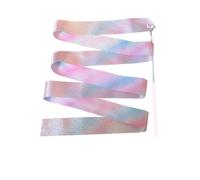 DKJAHSEK Nastro Ginnastica Ritmica 2M Nastri da Palestra Colorati Nastro da Danza Arte Ritmica Ginnastica Balletto Streamer Asta Girevole Bastone for Allenamento Accessorio Professionale(Pink)