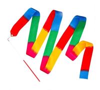 DKJAHSEK Nastro Ginnastica Ritmica Nastro colorato for Ginnastica Artistica con Asta, Giocattolo Sportivo da Esterno for Danza e Performance(4m Flame)