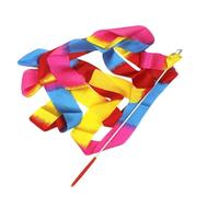 DKJAHSEK Nastro Ginnastica Ritmica Nastro da Danza 4M, Striscia, Ginnastica Ritmica, Balletto, Streamer, Asta Girevole, Bastone, Nastri Colorati for Ginnastica Fitness(Multicolor)