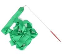 DKJAHSEK Nastro Ginnastica Ritmica Nastro da Danza colorato da 2 m e 4 Metri, for Ginnastica Ritmica, Balletto, Streamer, Asta Girevole, Arcobaleno, Allenamento Sportivo(Green,2m)