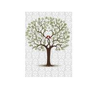 DKJAHSEK Tree di Impronta Digitale Libro degli Ospiti di Nozze Albero di Impronte digitali Tela Wall Art Poster Regalo Firma Matrimonio Souvenir for la Festa De(Color03,50x70cm)