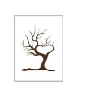 DKJAHSEK Tree di Impronta Digitale Pittura delle Impronte digitali for Matrimoni, Albero di Accesso Fai-da-Te(Color 08,21x30cm)