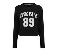 DKNY 1989 Maglietta Aderente Logo Ritagliata Manica Lunga Donna (GT10310)