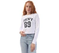 DKNY 1994 Maglietta Aderente Logo Manica Lunga Donna (GT10277)