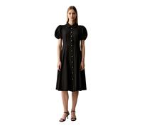 DKNY - Abito chemisier midi in taffetà memory - - Dresses - Donna - Nero - L