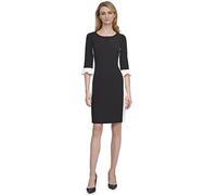DKNY Abito da Donna Dd2g1998-bli-10, Nero/Avorio, Taglia 44, Nero/Avorio, 46