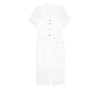 DKNY - Abito Midi in Pizzo Beige - - Dresses - Donna - Bianco - L