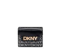 DKNY Avril Cardcase, Custodia per Tessere da Donna, Logo Nero e Nero, s