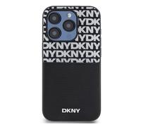 DKNY, Backcover per iPhone 15 Pro Max con custodia per scheda, Nero