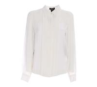 DKNY, ,Blouses & Shirts ,Donna ,Bianco ,M Camicia Plastron Bianca con Retro Nero
