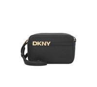 DKNY Avril Camera Bag, Pelle Rivestita in 100% Poliuretano Donna, Nero e Oro