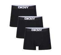 DKNY Boxer Uomo in Nero | Tessuto Ultra Morbido in Misto Modal e Cotone con Fascia in Microfibra Elasticizzata in Vita | Intimo Comodo e Elastico - Confezione Multipla da 3