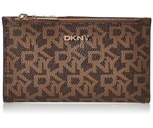DKNY Bryant Bifold Card Holder, Porta Carte con Busta per Accessori da Viaggio da Donna, Mocha/Caramel, s