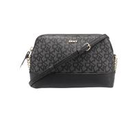 DKNY Bryant Park Top Zip Dome Crossbody, Borsa a Tracolla Donna, Logo Nero e Nero