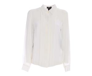 DKNY - Camicia Plastron Bianca con Retro Nero - - Blouses & Shirts - Donna - Bianco - M