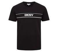 DKNY Cavaliers - Maglietta Nera da Uomo, 100% Cotone, Comoda e Traspirante, Scollo Rotondo, Maniche Corte, vestibilità Regolare, Nero, XL