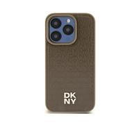 DKNY Compatibile con MagSafe, antiurto COVER per Universalo iPhone 14 Plus DKHMP15MPSHRPSW, Marrone