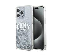 DKNY Custodia Liquid Glitter Big Logo Bianco - iPhone 15 Pro