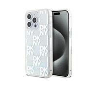 DKNY Custodia Liquid Glitter Multilogo Bianco - iPhone 15 Pro Max