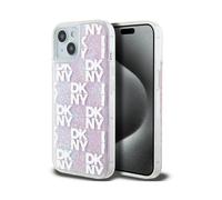 DKNY Custodia Liquid Glitter Multilogo Rosa - iPhone 13/14/15