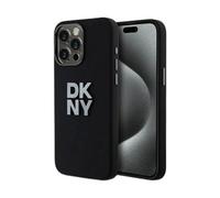 DKNY Custodia Liquid Silicone Metal Logo Nero - iPhone 15 Pro Max