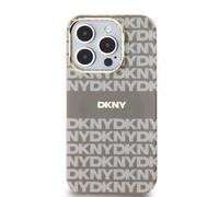 DKNY, Custodia per iPhone 14 Pro in TPU morbido con motivo, Beige