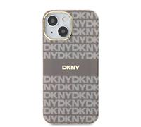 DKNY, Custodia per iPhone 15 in TPU morbido con motivo, Beige