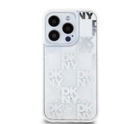 DKNY, Custodia per iPhone 15 Pro con motivo Liquid Glitter Check