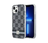 DKNY Custodia Rigida Dkny Per Iphone 15 14 13 6.1 Per Magsafe Motivo A Scacchi Mono CUSTODIA per Universalo iPhone 15 14 13, Nero