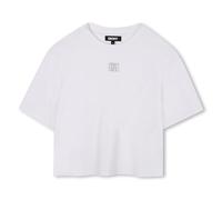 DKNY D62411 T-Shirt, Bianco, 12 Anni Bambine e Ragazze