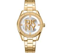 DKNY DK1L016M0065 Chambers Midi Oro 34mm 5ATM Quarzo Unisex Argento, Bianco Oro