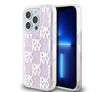 DKNY DKHCP15LLCPEPP iPhone 15 Pro6.1 rosa Hardcase Liquid Glitter Multilogo