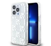DKNY DKHCP15LLCPEPT iPhone 15 Pro 6.1 weiß Hartschale Liquid Glitter Multilogo