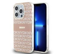 DKNY DKHMP15LHRHSEP iPhone 15 Pro 6.1, rosa Hardcase IML Mono & Stripe MagSafe