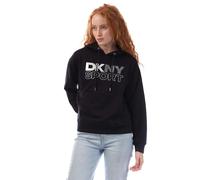 DKNY Felpa con Cappuccio Strass Logo Donna (GT10352)