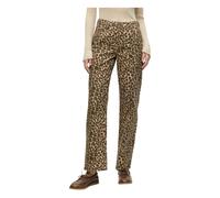 DKNY - Jeans a Gamba Larga Vita Alta Leopardata - - Jeans - Donna - Marrone - W30