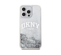 DKNY Liquid glitter arch edition COVER per Apple iPhone 15 Pro Max, Trasparente