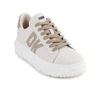 DKNY Marian Lace Up Leather Sneaker, Scarpe da Ginnastica Donna, Pebble Toffee, 38.5 EU