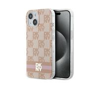 DKNY Motivo a scacchi monocromatico COVER MAGSAFE per Apple iPhone 15 14, Rosa