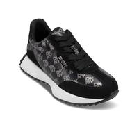 DKNY Naples-Lace Up Sneaker 35mm, Scarpe da Ginnastica Donna, Nero e Nichel, 40.5 EU