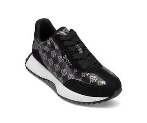 DKNY Naples-Lace Up Sneakers, Scarpe da Ginnastica Donna, Nero e Nichel, 38 EU